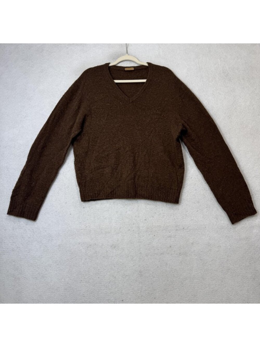 LE17SEPTEMBRE Sweater Womens Medium Brown V Neck Long Sleeve Knit Pullover